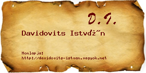 Davidovits István névjegykártya